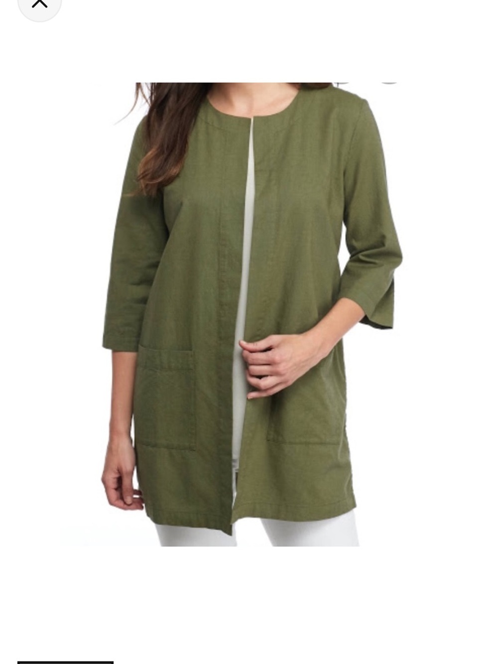 Eileen Fisher Organic Cotton Open Front Jacket